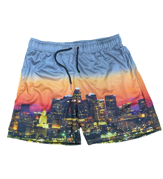 "LA" NIGHT LIFE MESH SHORTS